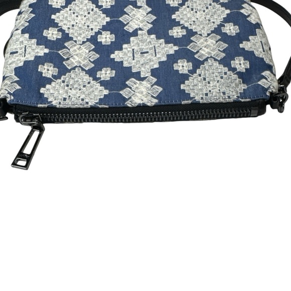 Botkier Trigger Blue Cream Denim Embroidered Crossbody Bag - Picture 4 of 15